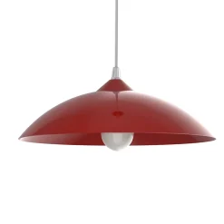 LUMICOM - FLASH Suspension, 1X E27, max 42W, métal, rouge brillant, D.40cm