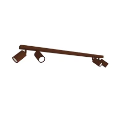 LUMICOM - FLECK Plafonnier, 4x GU10, max 33W, métal, corten, D.6cm