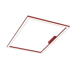 LUMICOM - FLOOR Plafonnier, STRIP LED, 58W/m, 3000K, métal, rouge brillant, 60x90cm