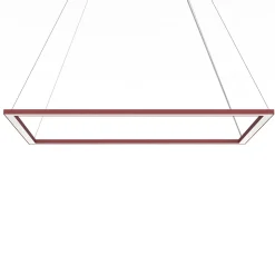 LUMICOM - FLOOR Suspension, STRIP LED, 58W/m, 3000K, métal, rouge cowhide, 60x90cm