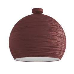 LUMICOM - FOCUS Plafonnier, 1X E27, max 42W, métal, rouge cowhide/blanc, D.50cm