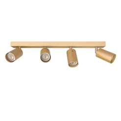 LUMICOM - FORM L Plafonnier, 4X GU10, max 33W, métal, superanodic or, L.60cm