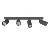 LUMICOM - FORM L Plafonnier, 4X GU10, max 33W, métal, gris anthracite, L.60cm