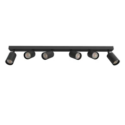 LUMICOM - FORM XL Plafonnier, 6X GU10, max 33W, métal, noir, L.90cm