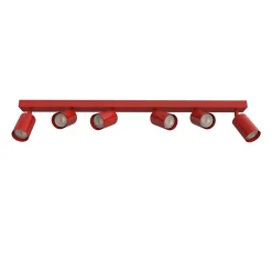 LUMICOM - FORM XL Plafonnier, 6X GU10, max 33W, métal, red brillant, L.90cm