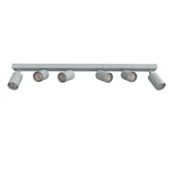 LUMICOM - FORM XL Plafonnier, 6X GU10, max 33W, métal, gris, L.90cm