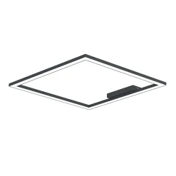 LUMICOM - FRAME Plafonnier, STRIP LED, 46W/m, 3000K, métal, anthracite, L60cm