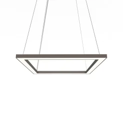 LUMICOM - FRAME Suspension, STRIP LED, 30W/m, 4000K, métal, gris tourterelle brillant, L40cm