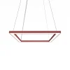 LUMICOM - FRAME Suspension, STRIP LED, 30W/m, 4000K, métal, rouge cowhide, L40cm