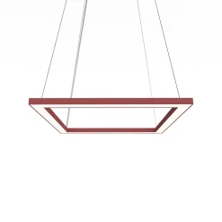 LUMICOM - FRAME Suspension, STRIP LED, 30W/m, 4000K, métal, rouge cowhide, L40cm