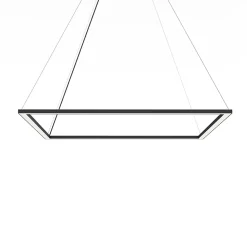 LUMICOM - FRAME Suspension, STRIP LED, 70W/m, 3000K, métal, noir brillant, L90cm
