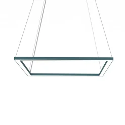 LUMICOM - FRAME Suspension, STRIP LED, 46W/m, 3000K, métal, bleu méditerranèen, L60cm