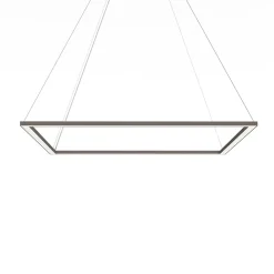 LUMICOM - FRAME Suspension, STRIP LED, 70W/m, 4000K, métal, gris tourterelle brillant, L90cm