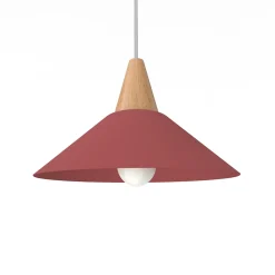 LUMICOM - FUNNEL Suspension, 1X E27, max 42W, métal, rouge cowhide, D.25cm