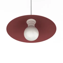 LUMICOM - FUNNEL Suspension, 1X E27, max 42W, métal, rouge cowhide, D.25cm