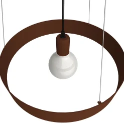 LUMICOM - HALO Suspension, 1X E27, max 42W, métal, marron corten, D.40cm