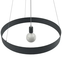 LUMICOM - HALO Suspension, 1X E27, max 42W, métal, gris anthracite, D.60cm