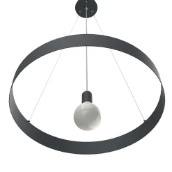 LUMICOM - HALO Suspension, 1X E27, max 42W, métal, gris anthracite, D.60cm