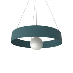 LUMICOM - HALO Suspension, 1X E27, max 42W, métal, bleu méditerranéen, D.40cm