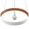 LUMICOM - HALO Suspension, 1X E27, max 42W, métal, blanc mat/feuille cuivre, D.60cm