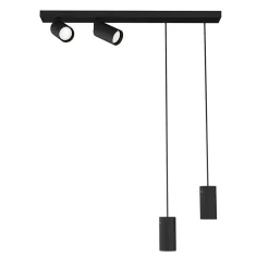 LUMICOM - HYBRID plaf/susp, 4X GU10, max 33W, métal, noir, D.6cm