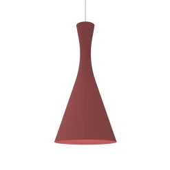 LUMICOM - JAQUELINE Suspension, 1x E27, max 42W, métal, rouge cowhide, D.30cm