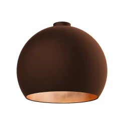 LUMICOM - JOE Plafonnier, 1X E27, max 42W, métal, marron corten/feuille cuivre, D.50cm