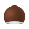 LUMICOM - JOE Plafonnier, 1X E27, max 42W, métal, marron corten/blanc, D.40cm