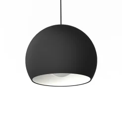 LUMICOM - JOE Suspension, 1X E27, max 42W, métal, noir mat/blanc traffic, D.25cm