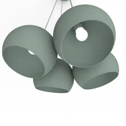 LUMICOM - JOE Suspension, 4X E27, max 42W, métal, vert iceberg, D.25cm