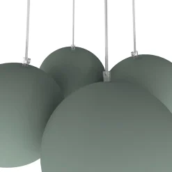 LUMICOM - JOE Suspension, 4X E27, max 42W, métal, vert iceberg, D.25cm