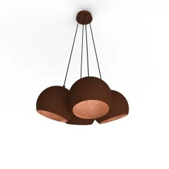 LUMICOM - JOE Suspension, 4X E27, max 42W, métal, corten/feuille de cuivre, D.25cm