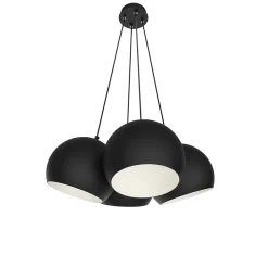 LUMICOM - JOE Suspension, 4X E27, max 42W, métal, noir blanc, D.25cm
