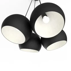 LUMICOM - JOE Suspension, 4X E27, max 42W, métal, noir blanc, D.25cm