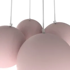 LUMICOM - JOE Suspension, 4X E27, max 42W, métal, rose, D.25cm