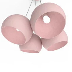 LUMICOM - JOE Suspension, 4X E27, max 42W, métal, rose, D.25cm