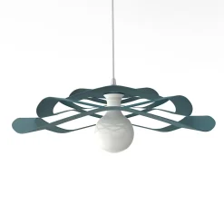 LUMICOM - KAMI Plafonnier, 1X E27, max 42W, métal, bleu méditerranéen, D.60cm