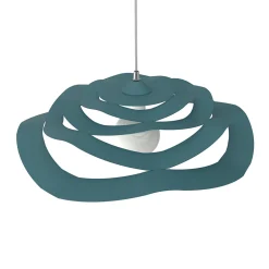 LUMICOM - KAMI Plafonnier, 1X E27, max 42W, métal, bleu méditerranéen, D.60cm