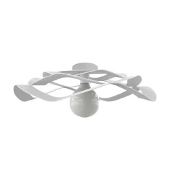 LUMICOM - KAMI Plafonnier, 1X E27, max 42W, métal, blanc mat, D.40cm