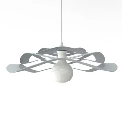 LUMICOM - KAMI Plafonnier, 1X E27, max 42W, métal, gris, D.60cm