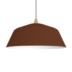 LUMICOM - KON Suspension, 1X E27, max 42W, métal, marron corten/blanc, D.50cm