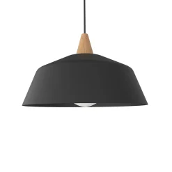 LUMICOM - KON Suspension, 1X E27, max 42W, métal, noir mat, D.35cm