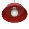 LUMICOM - KON Suspension, 1X E27, max 42W, métal, rouge brillant, D.35cm