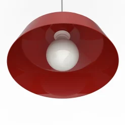 LUMICOM - KON Suspension, 1X E27, max 42W, métal, rouge brillant, D.35cm