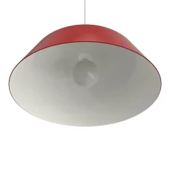 LUMICOM - KON Suspension, 1X E27, max 42W, métal, rouge brillant/blanc, D.50cm