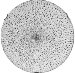 LUMICOM - KRIS Plafonnier, LED INTEGREE, 12W, 4000K, verre gragnilié sérigraphié, D.30cm