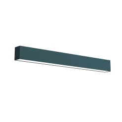LUMICOM - LINEAR Plafonnier, STRIP LED INTEGREE, 14.4W, 4000K, métal, bleu méditerranéen, L60cm
