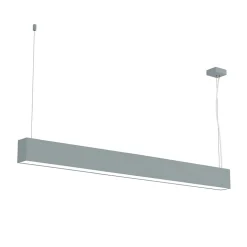 LUMICOM - LINEAR Suspension, STRIP LED INTEGREE, 24W, 4000K, métal, gris, L100cm