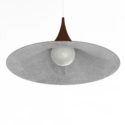 LUMICOM - LOUIE TRACK Suspension, 1X E27, max 42W, métal, marron corten/feuille argent, D.57cm