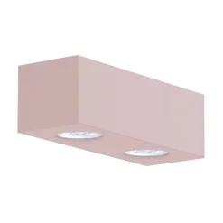 LUMICOM - MANHATTAN M Plafonnier, 2X GU10, max 33W, métal, rose, 25x10cm